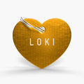 Gold Engraved Dog Name Tag - Aluminium Heart Shaped ID for Pets