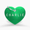 Green Aluminium Pet Tag - Heart Shaped ID for Pets