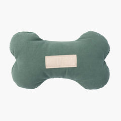 Green Corduroy & Cotton Plush Bone Dog Toy – Soft, Durable & Fun The Stately Hound