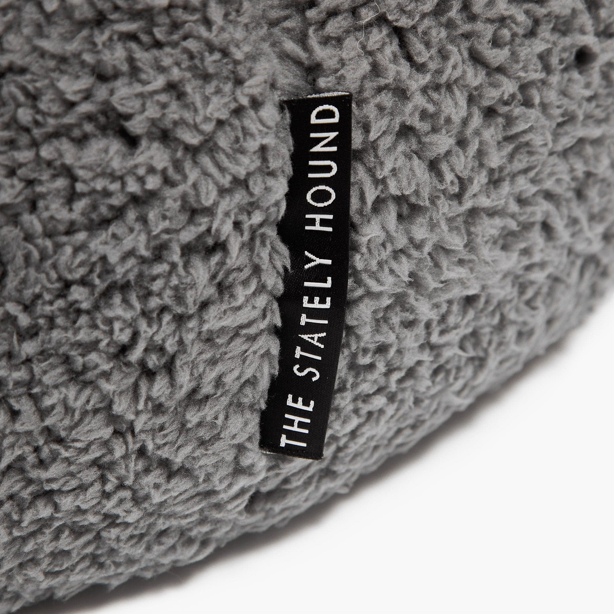Grey Round Donut Calming Dog Bed | Secure Comfort for Peaceful Sleep The Stately Hound