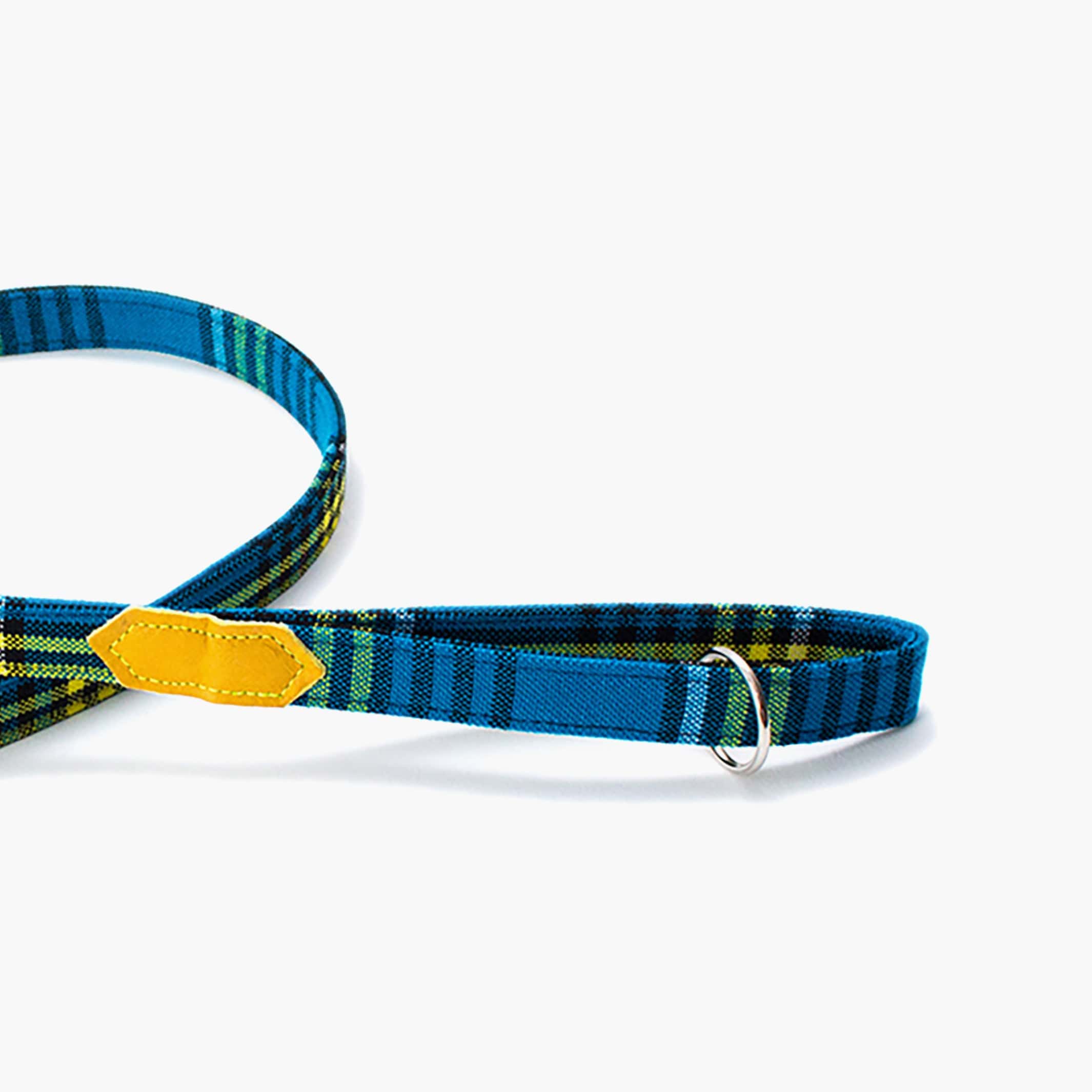 Hiro + Wolf Shuka Blue Dog Lead, Handmade Classic Leash 100 cm