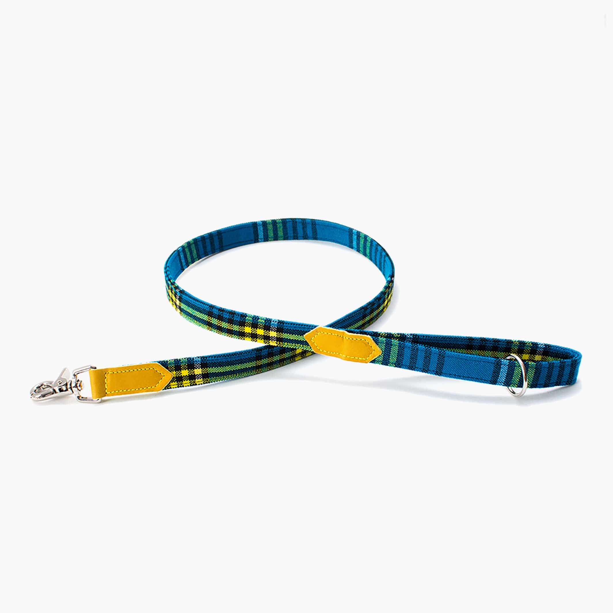 Hiro + Wolf Shuka Blue Dog Lead, Handmade Classic Leash 100 cm