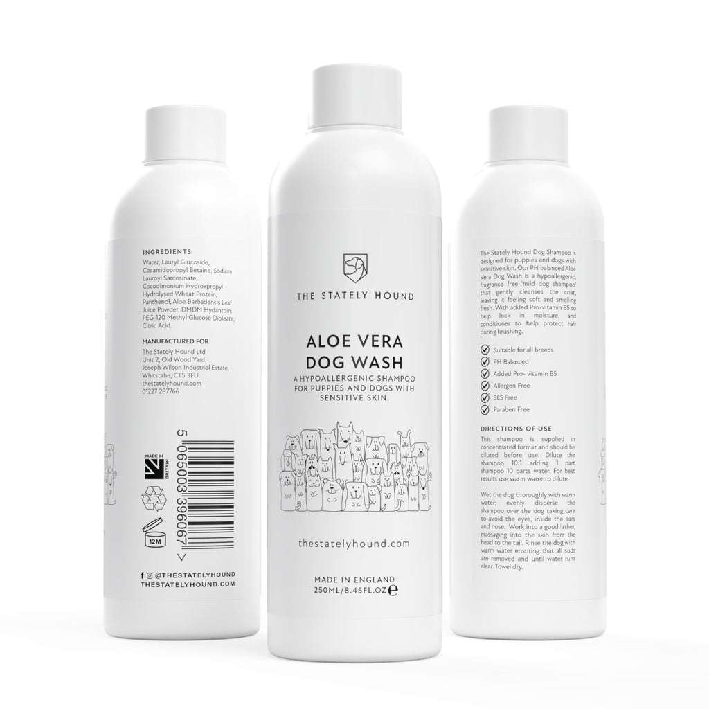 Hypoallergenic Aloe Vera Dog Shampoo | Gentle, Soothing, and Perfect for Sensitive Skin