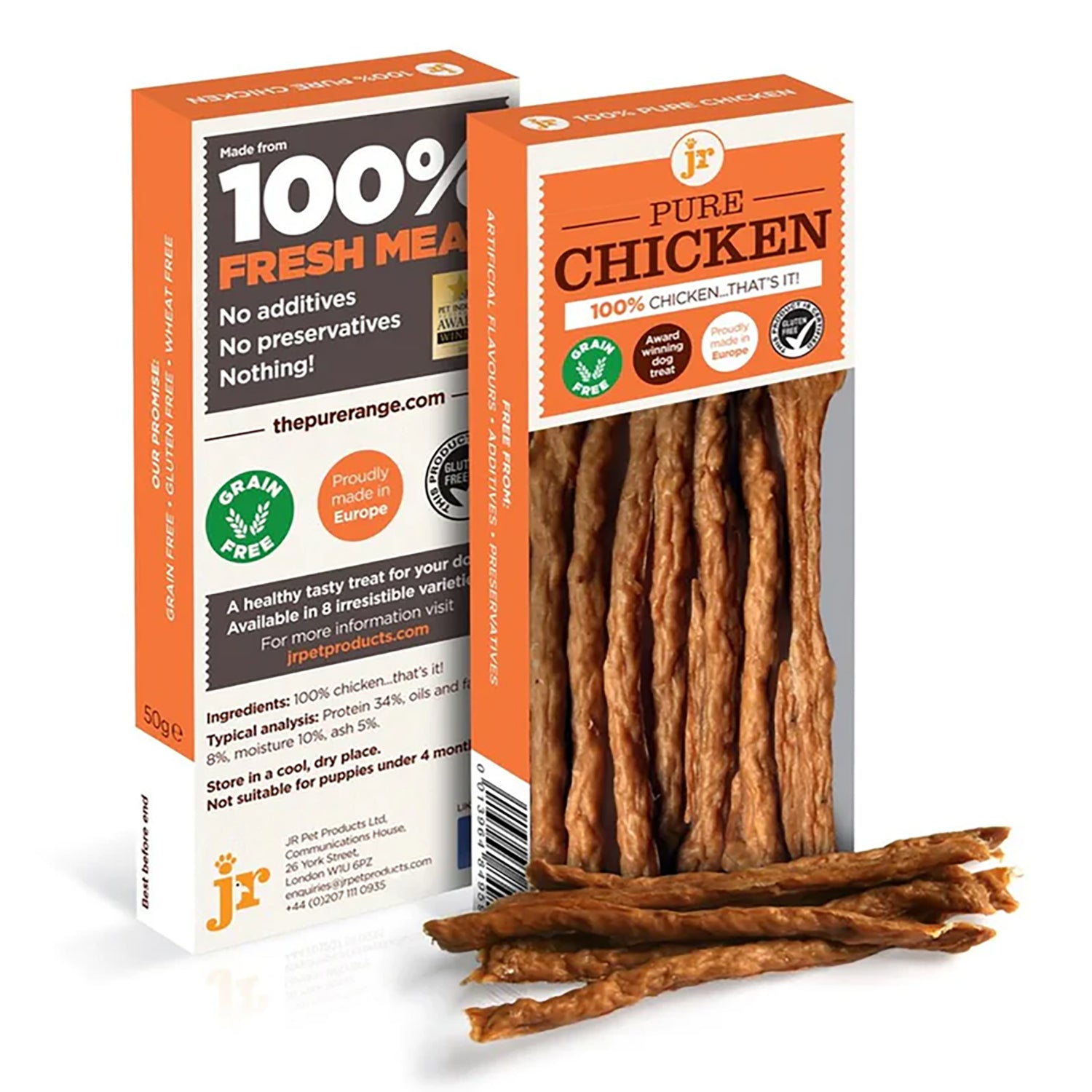 JR 100% Pure Beef Sticks Dog Treats 50g The Stately Hound