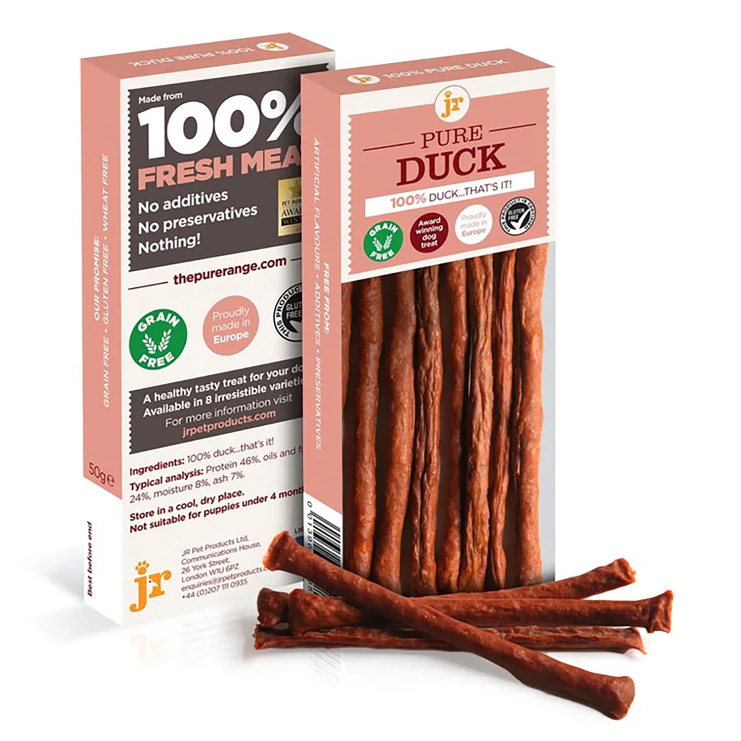 JR Pet Pure Duck Sticks – 100% Natural, Hypoallergenic Dog Treats
