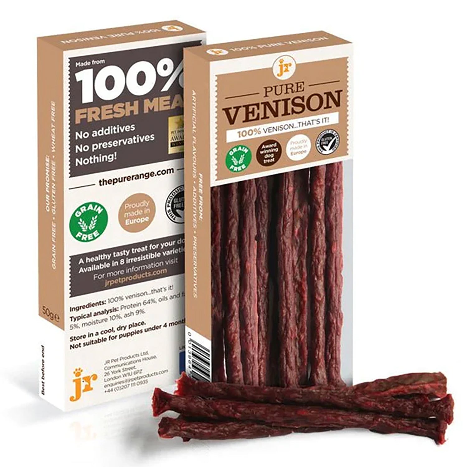 JR Pet Pure Venison Sticks – 100% Natural, Hypoallergenic Dog Treats