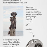 Keepsake Dog Keyring with Custom Photo and Engraved Name - A Timeless Tribute to Your Beloved Pet The Stately Hound