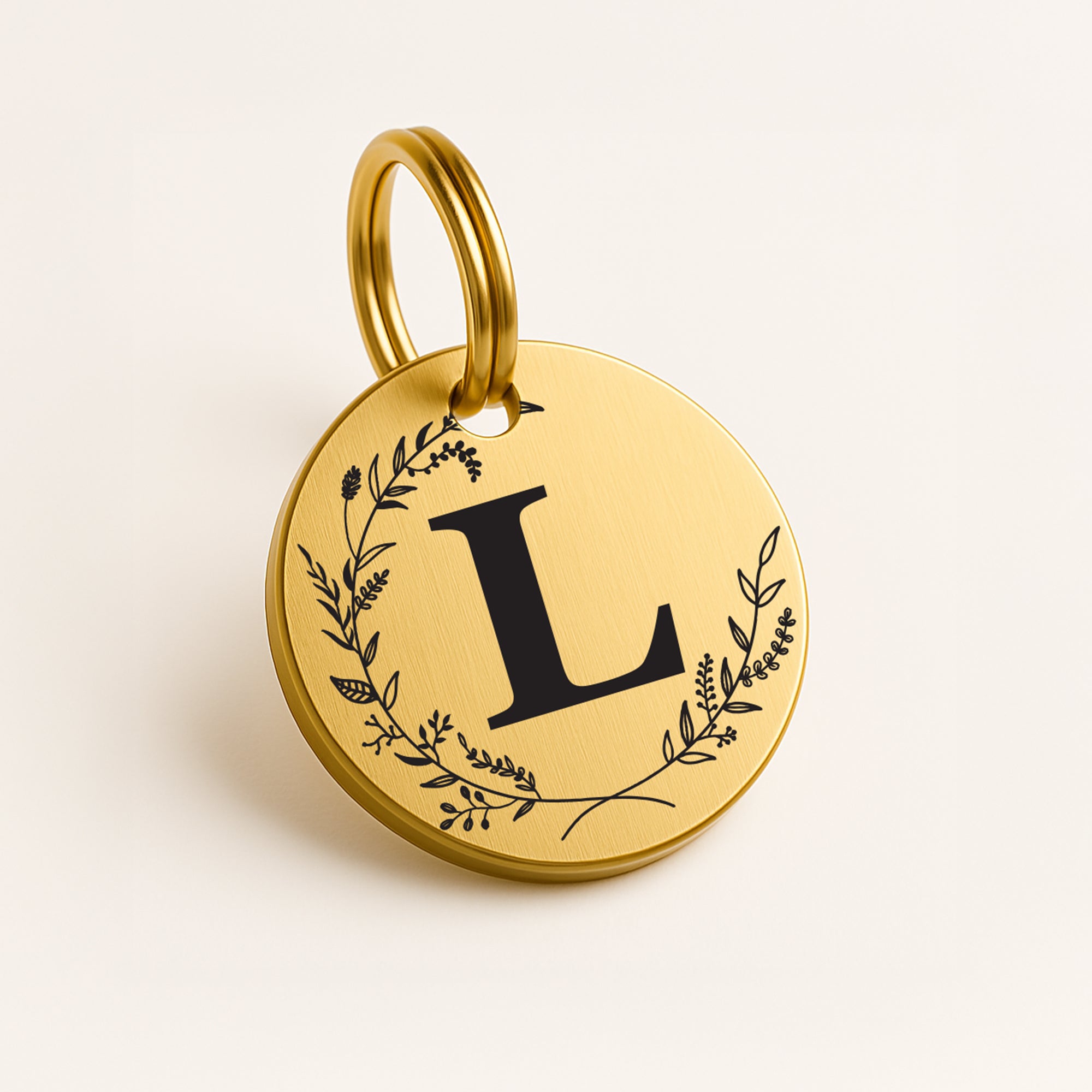 Luxury Monogrammed Brass Dog Name Tag – Stylish, Durable, and Personalised