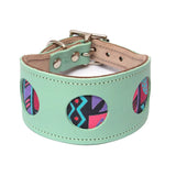 Mud Cloth Leather Whippet & Greyhound Fishtail Collar The Stately Hound