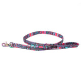 Hiro + Wolf Mud Cloth Leather Free Dog Lead, Handmade 100 cm