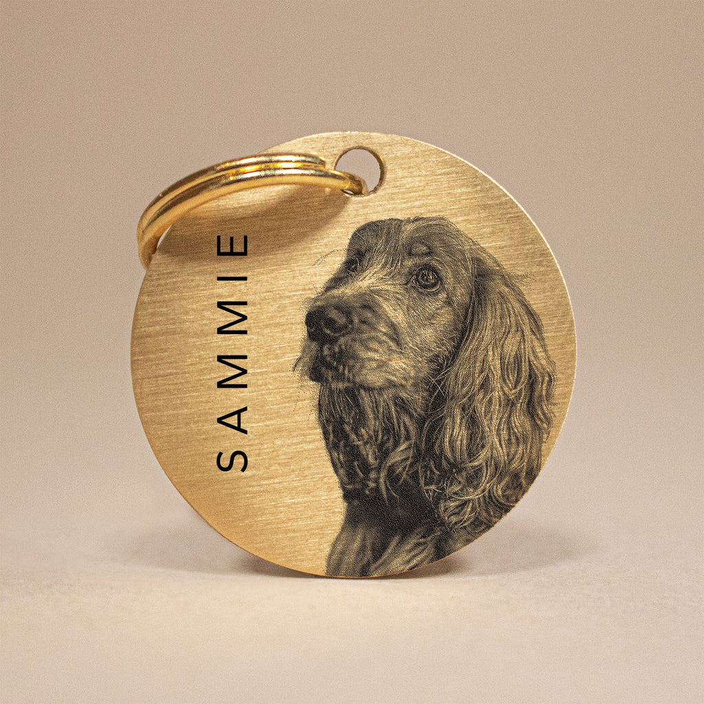 Personalised Dog Keyring with Photo Engraving - A Keepsake to Cherish Your Pet's Memory