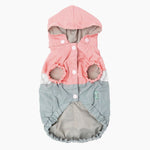 The Seattle Dog Raincoat in Pink and Grey The Stately Hound