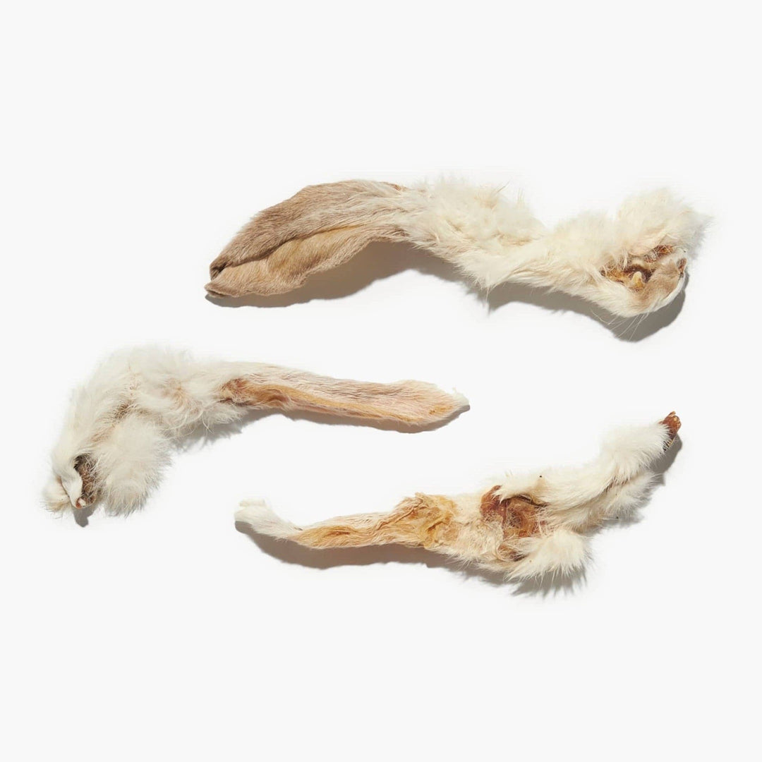 Pack of 5 Rabbit Ears with Fur: Natural, Grain-Free, and High in Protein