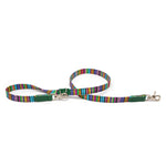 Hiro + Wolf Rainbow Stripe Café Dog Lead, Multi-Clip The Stately Hound