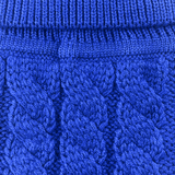 Royal Blue Cable-Knit Dog Jumper | Winter Warmth & Style for Your Dog The Stately Hound
