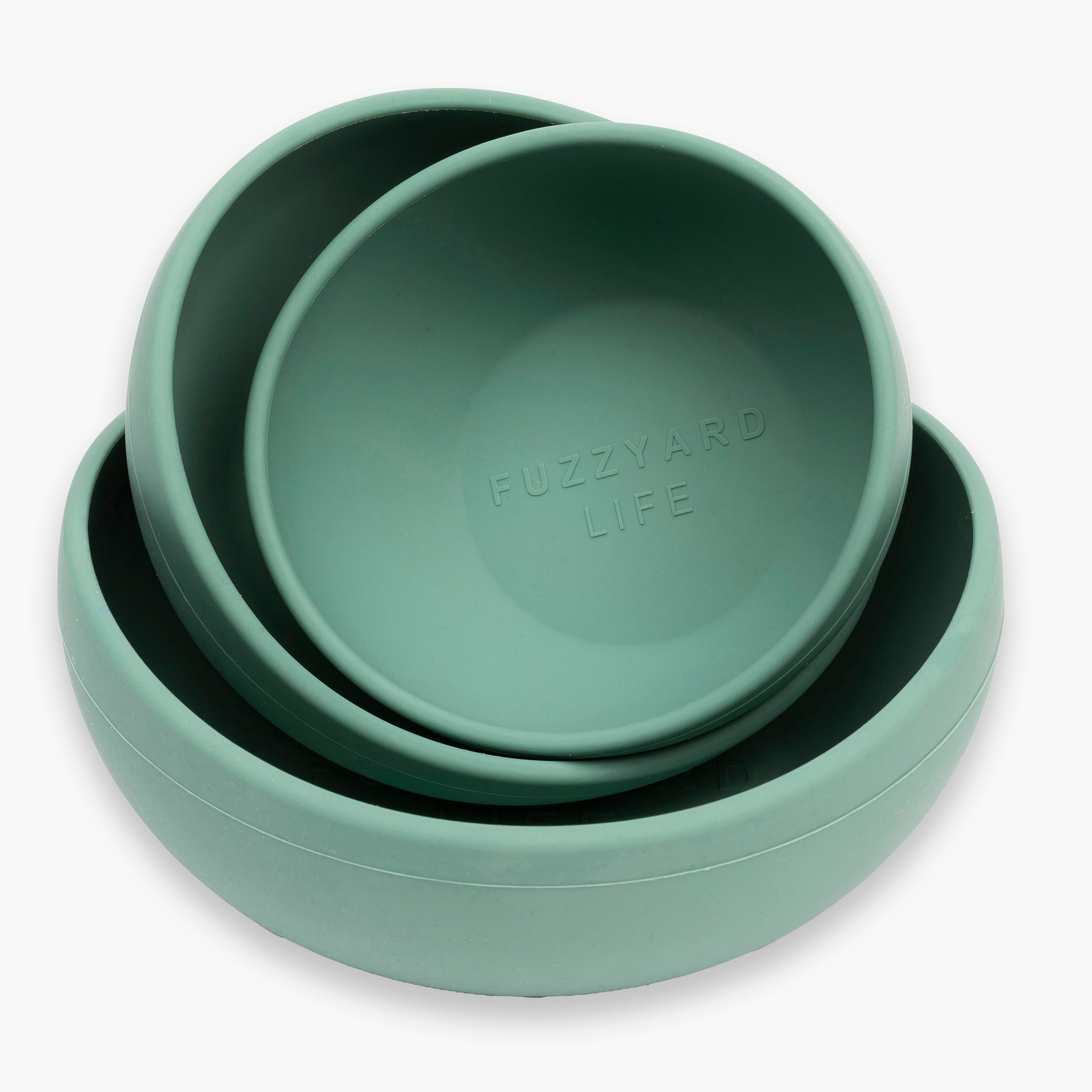 Silicone Dog Bowl - Myrtle Green | Durable, Stylish & Safe for Pets The Stately Hound