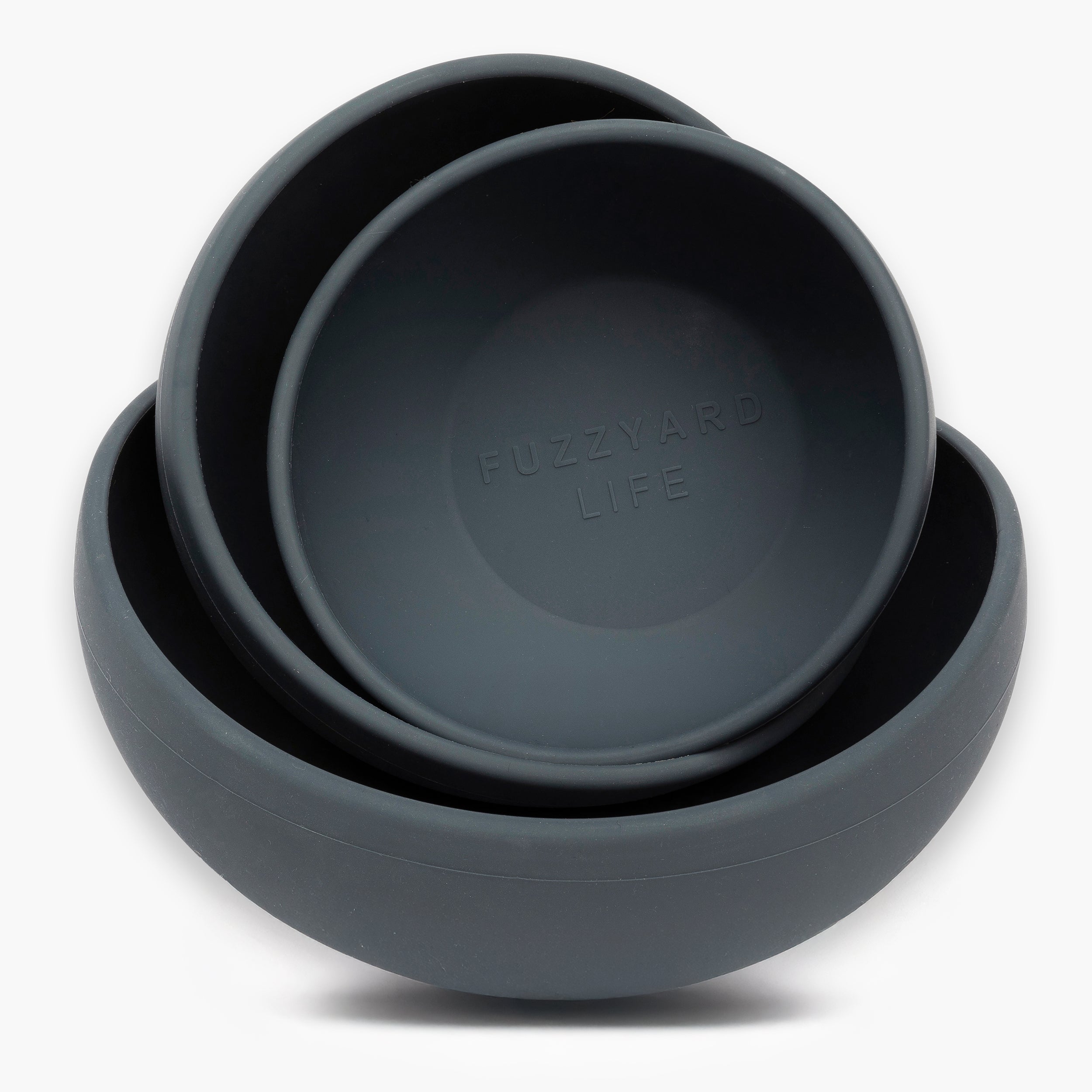 Silicone Dog Bowl - Slate Grey | Durable, Stylish & Safe for Pets