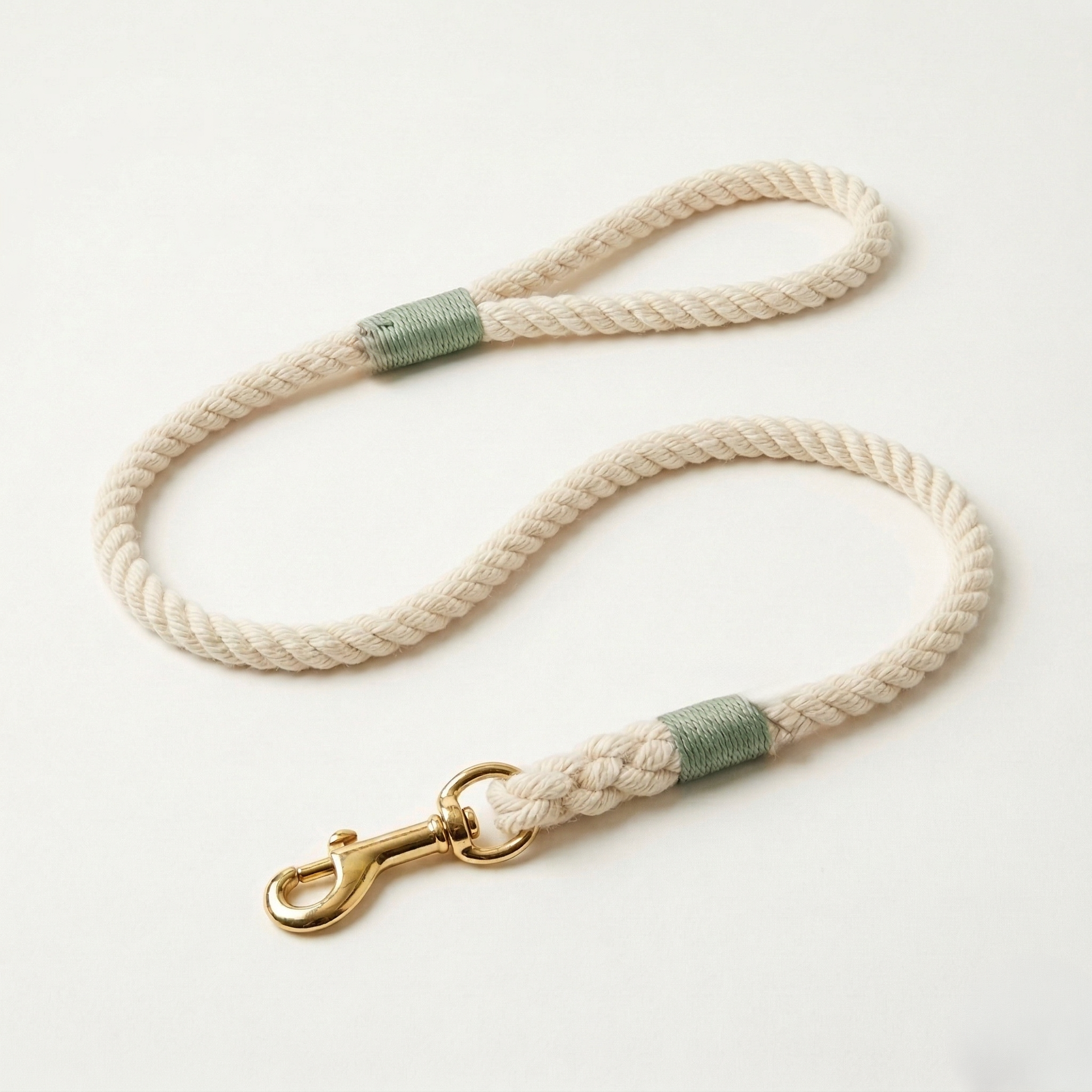 Natural Wool Rope Dog Lead - 100cm Long