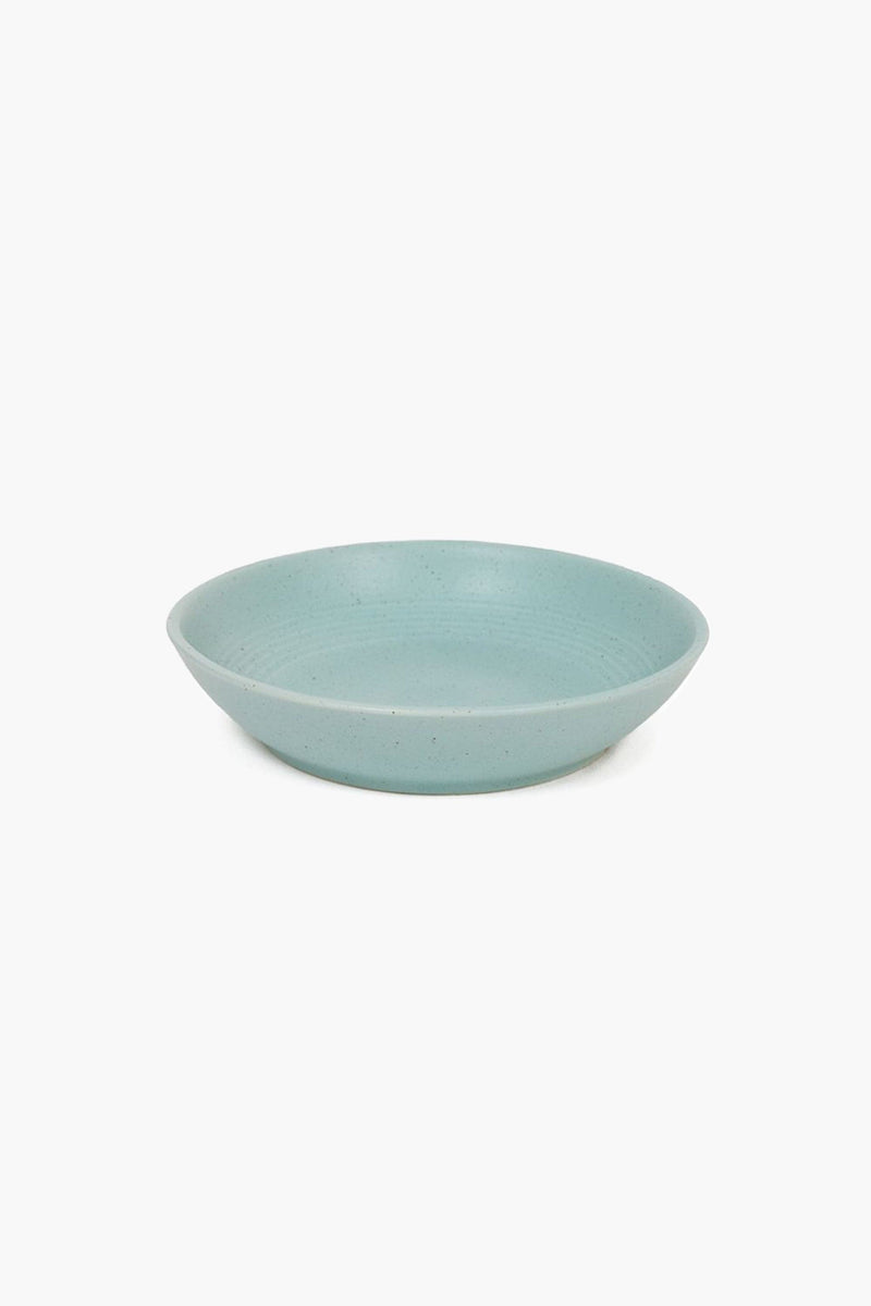 Teal Blue Stoneware Cat Dish
