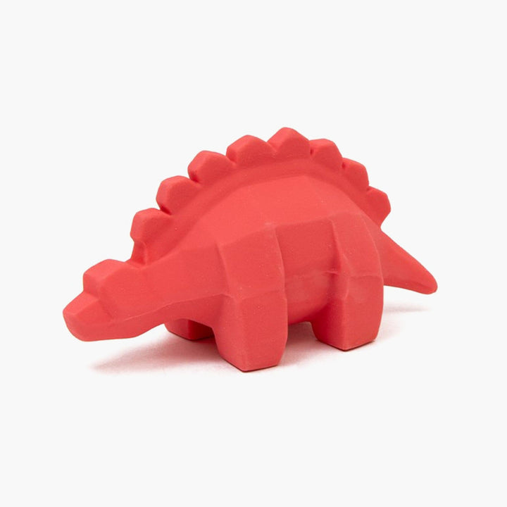 Latex Squeaker Red Dinosaur Stegosaurus Dog & Puppy Toy