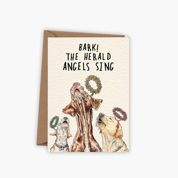 Bark The Herald Angels Sing Christmas Card