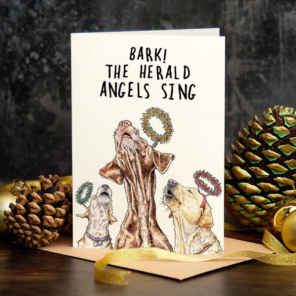 Bark The Herald Angels Sing Christmas Card