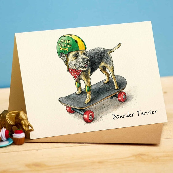Boarder Terrier Greetings Card