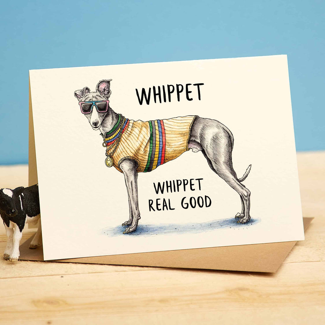 Whippet Greetings Card