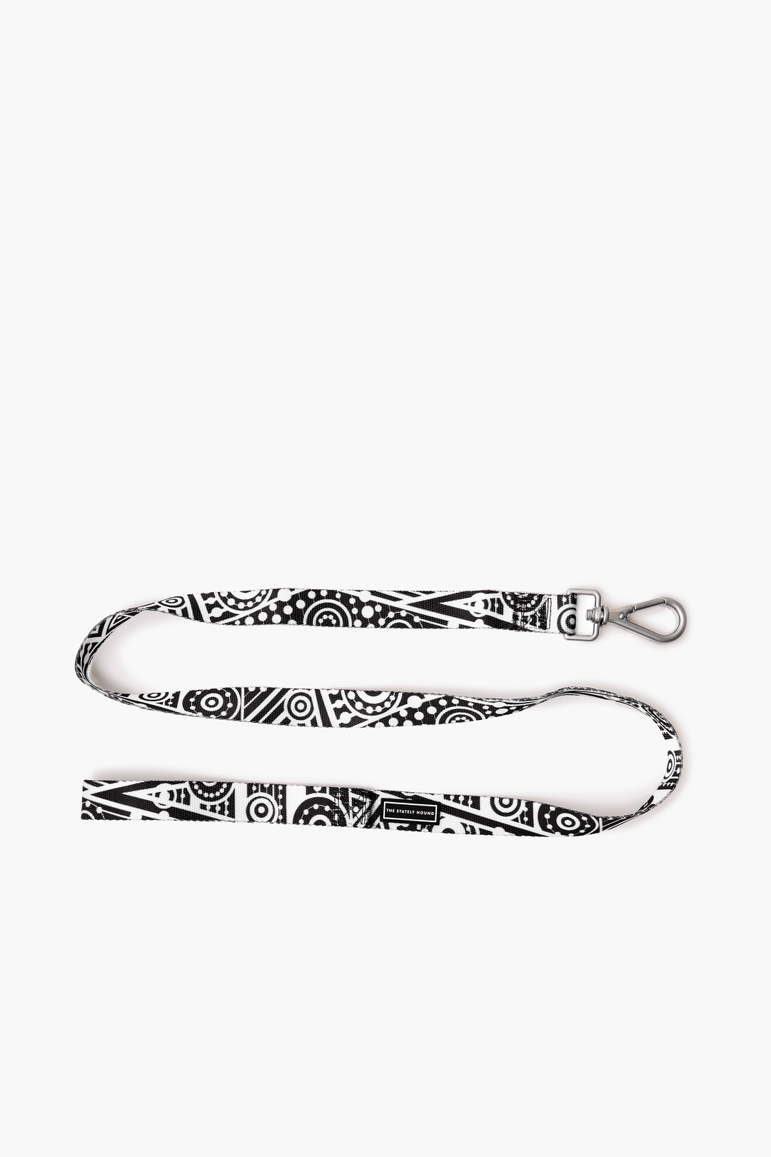 Geometric Print Dog Collar & Lead Set in Black & White