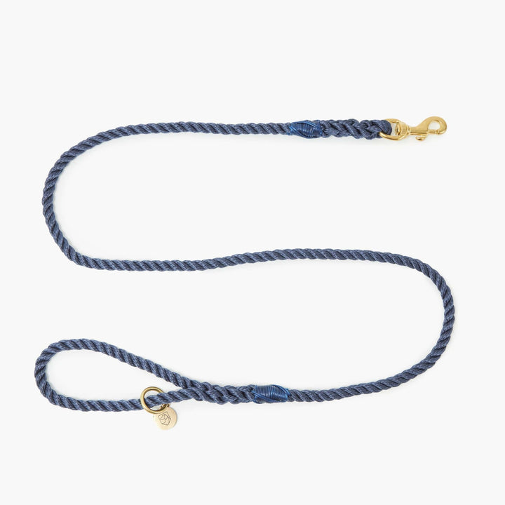 Navy Blue Rope Dog Lead, 5ft Long