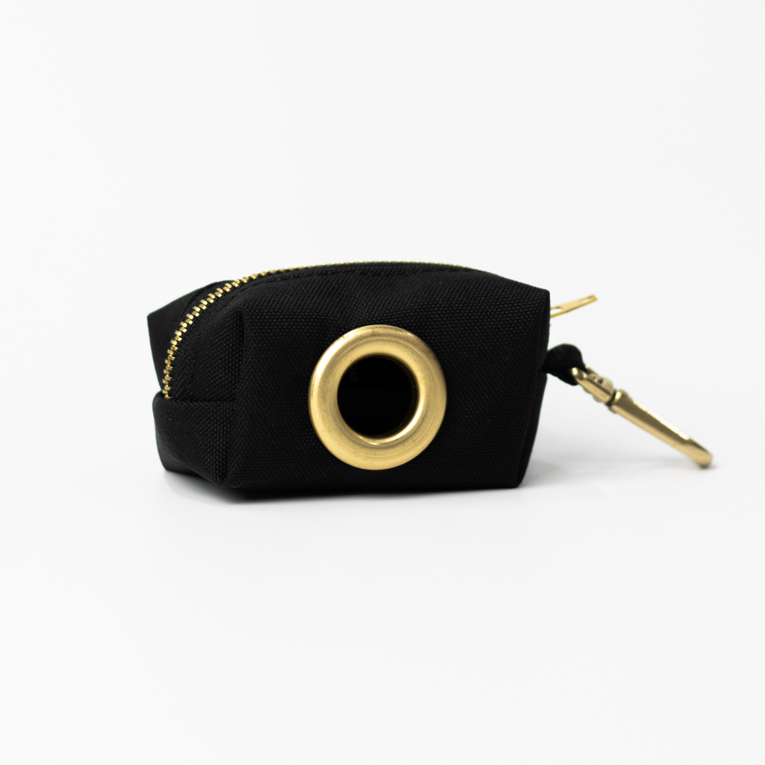 Eco-Chic Dog Poop Bag Holder: Recycled Material & Brass Hardware
