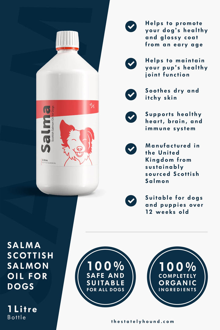 Salmon Oil for Dog & Puppy for Healthy Joints and to Soothe Sensitive Skin