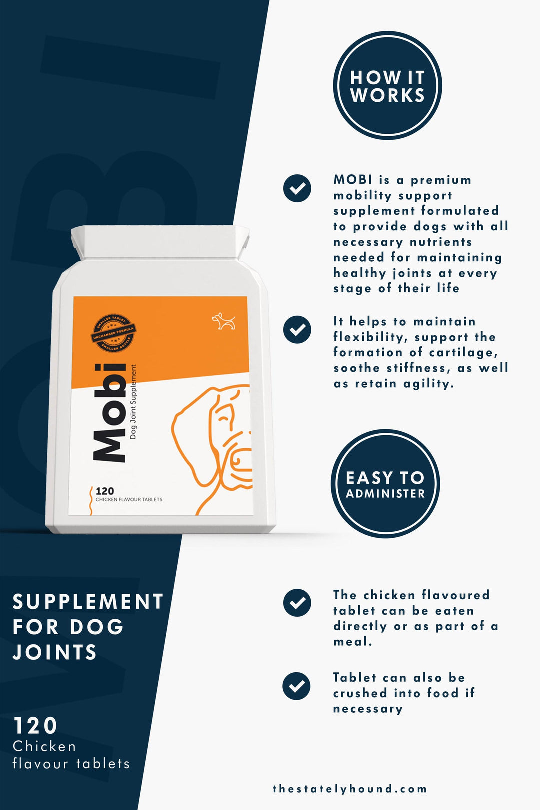 Hip and Joint Mobility, Glucosamine & Turmeric Supplement for Dogs