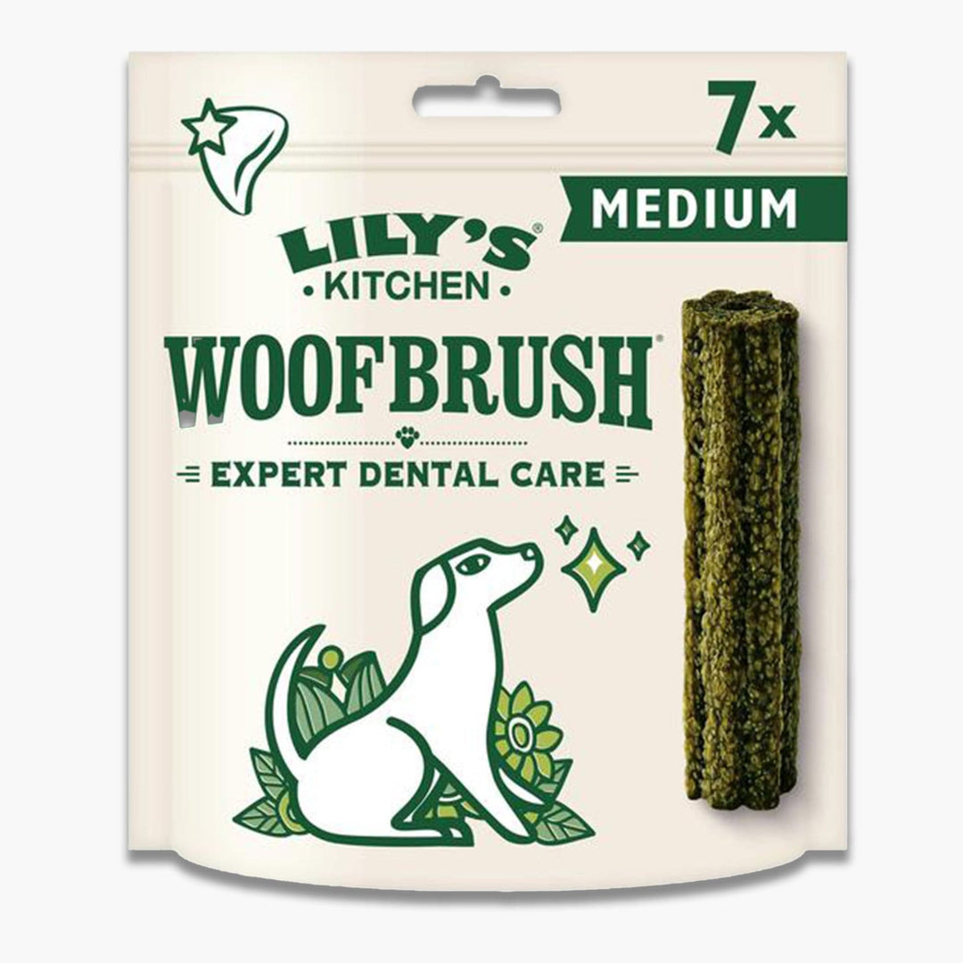 Lily's Kitchen Woofbrush Natural Dental Medium Breed Adult Dog Chews 7 Pack 196g