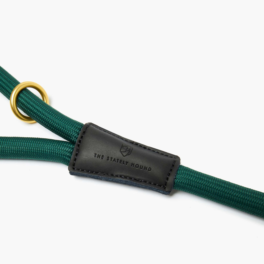Bottle Green Rope Dog Lead for Medium to Large Breeds, 5ft Long