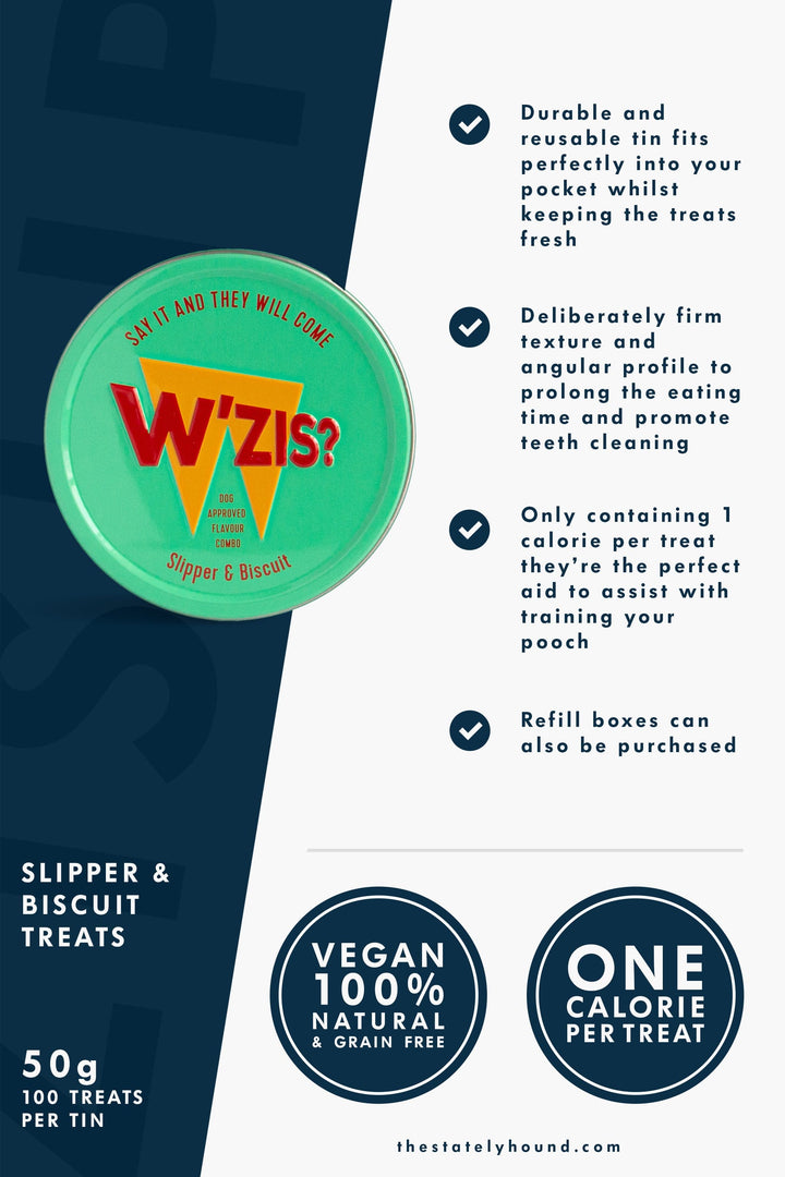 Natural Grain Free Peanut Butter & Apple Dog Treats - W'ZIS? Slipper & Biscuit