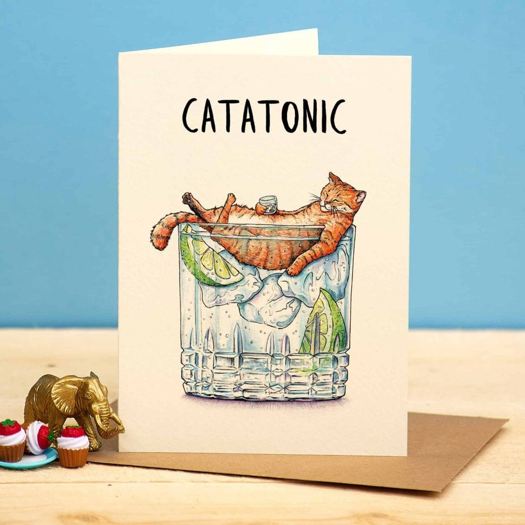 Catatonic Greetings Card The Stately Hound