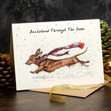 Dachshund through the Snow Christmas Card The Stately Hound
