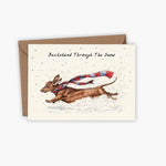 Dachshund through the Snow Christmas Card The Stately Hound
