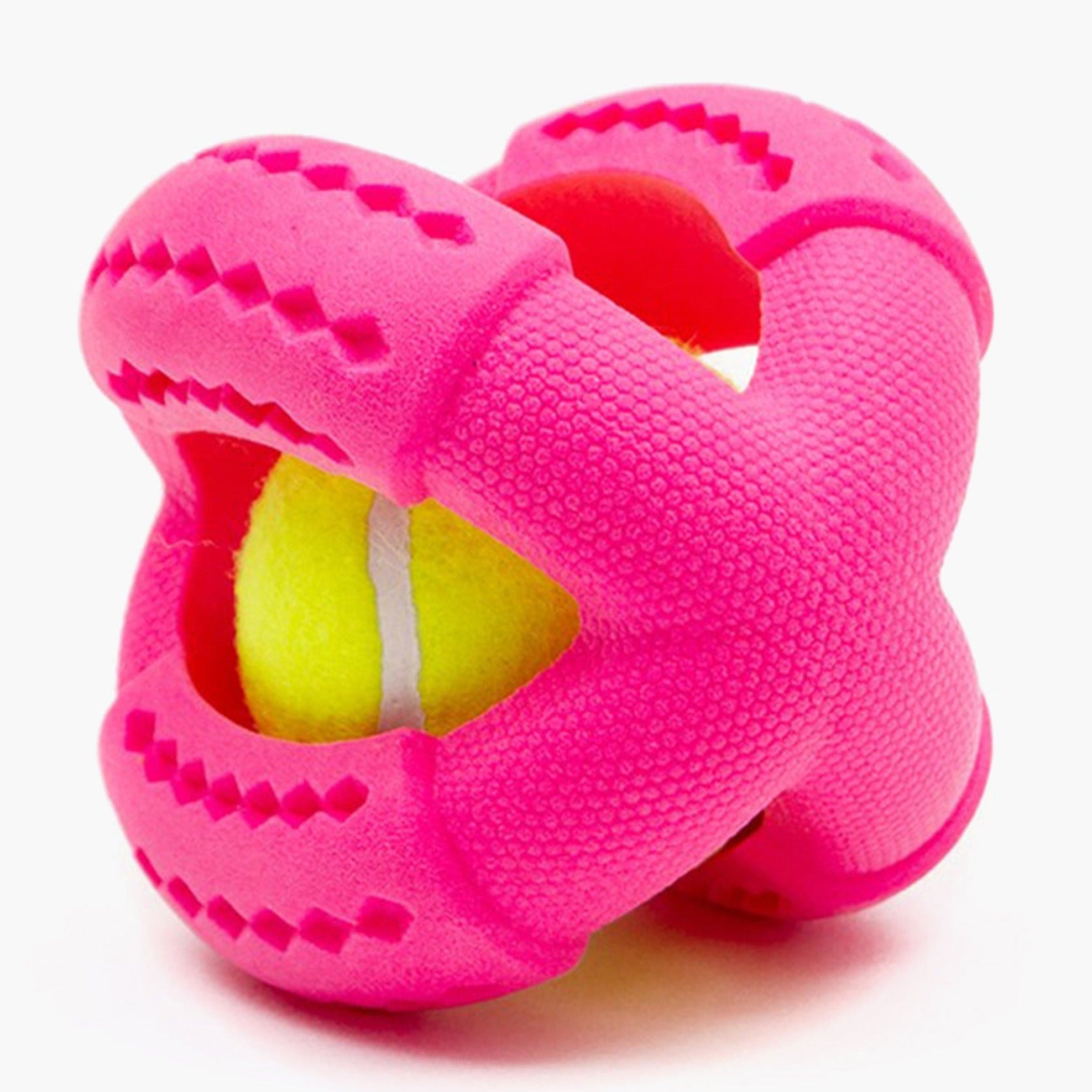 Foam & Rubber Caged Tennis Dog Ball – Fun, Durable & Teeth-Friendly The Stately Hound