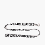 Geometric Print Dog Collar & Lead Set in Black & White The Stately Hound