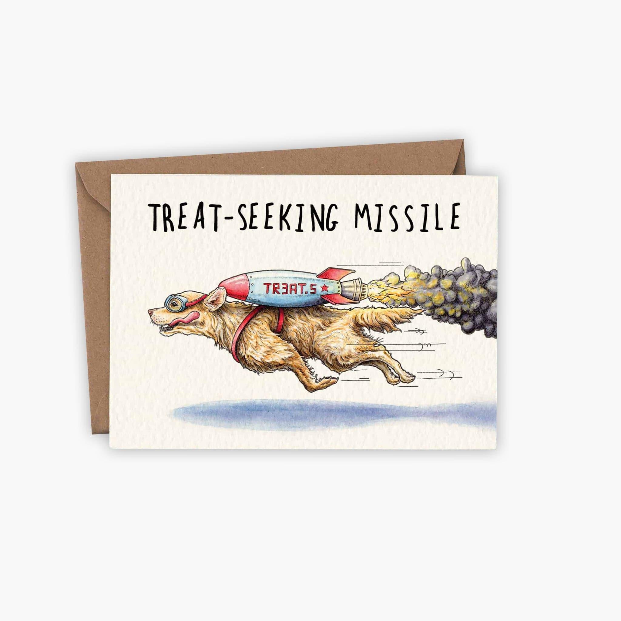 Illustrated Funny Dog Greetings Card – Modern Design for Dog Lovers
