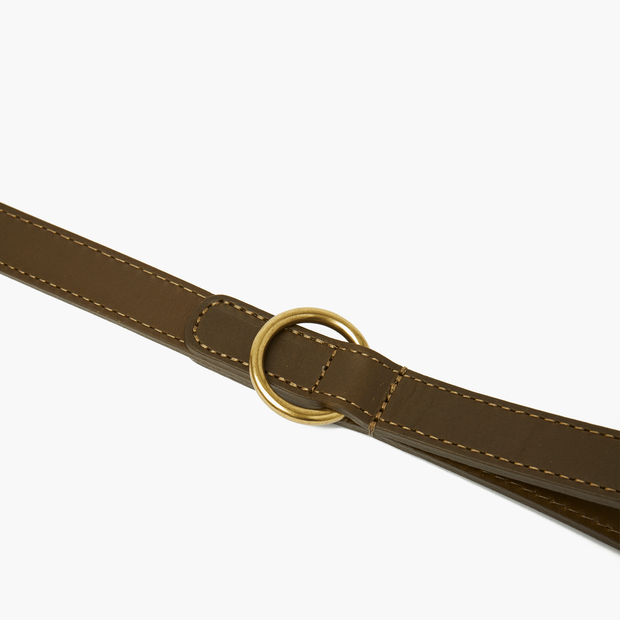 Olive Green Leather Dog Collar & Lead Set with Gold Hardware The Stately Hound