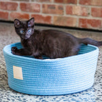 Puppy Basket - French Blue | Cozy & Stylish for Small Dogs & Cats The Stately Hound