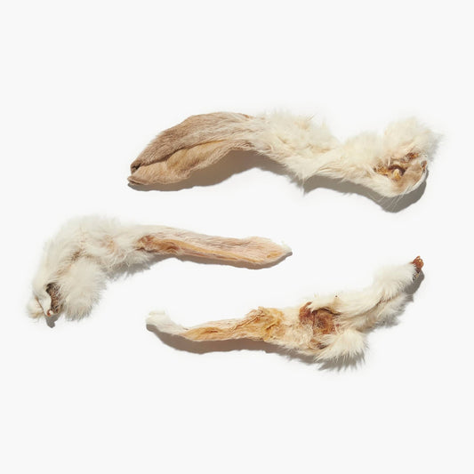 100% Natural Rabbit Ears with Fur: Hypoallergenic, Nutritious & Long-Lasting Dog Chew
