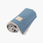 FuzzYard Comforter Reversible Dog Blanket in French Blue The Stately Hound