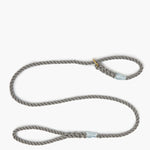 Rope dog slip lead for gundogs and training in winter grey, 5ft long The Stately Hound