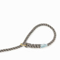 Rope dog slip lead for gundogs and training in winter grey, 5ft long